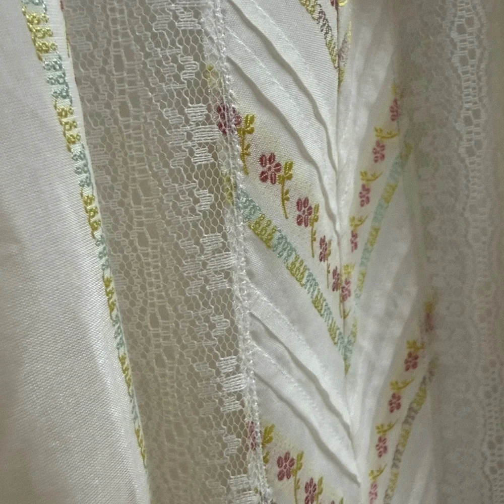 Sandro “Mary” Lace-Panel Mini Dress | Ecru | French Romanticism 38 | US 4 - Picture 8 of 11